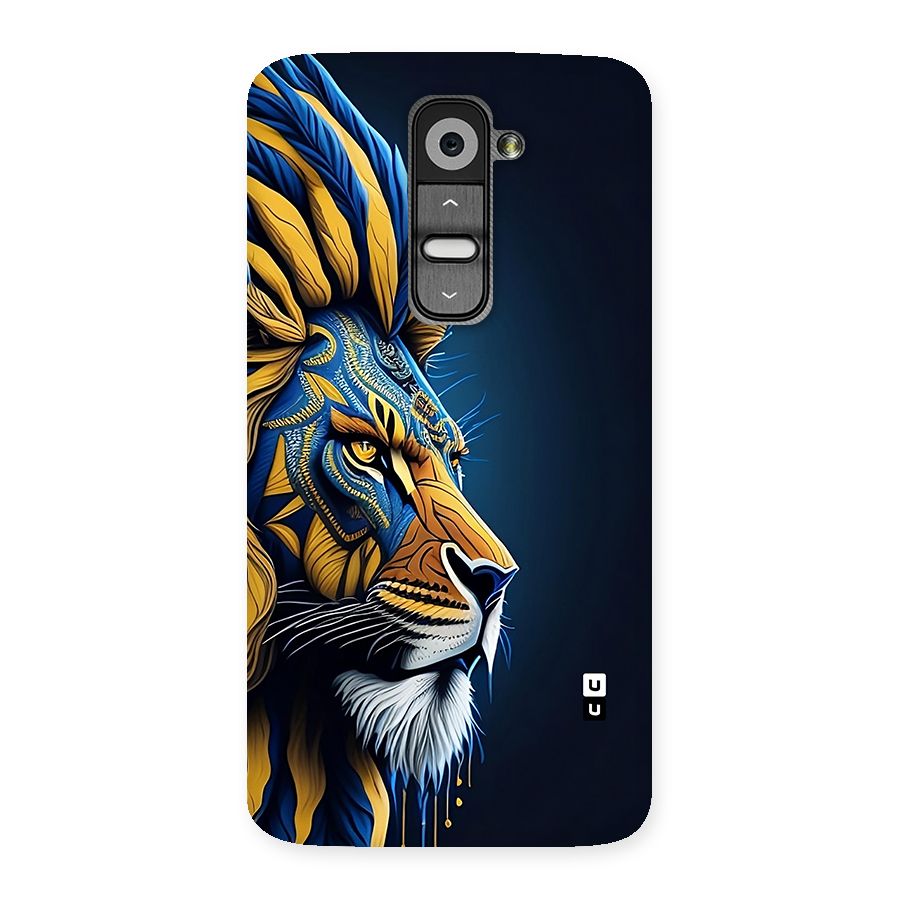 Premium Lion Abstract Side Art Back Case for LG G2