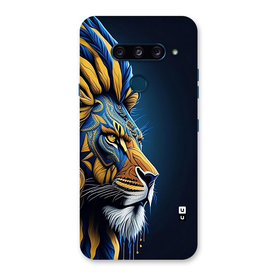 Premium Lion Abstract Side Art Back Case for LG  V40 ThinQ