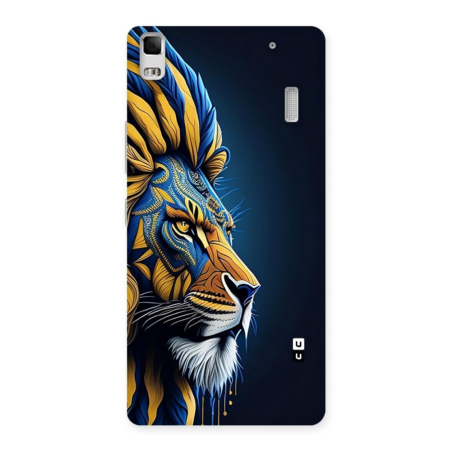 Premium Lion Abstract Side Art Back Case for Lenovo A7000
