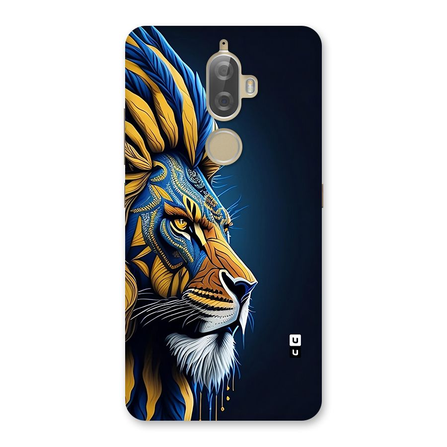 Premium Lion Abstract Side Art Back Case for Lenovo K8 Plus