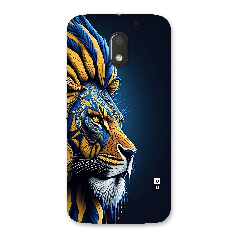Premium Lion Abstract Side Art Back Case for Moto E3 Power