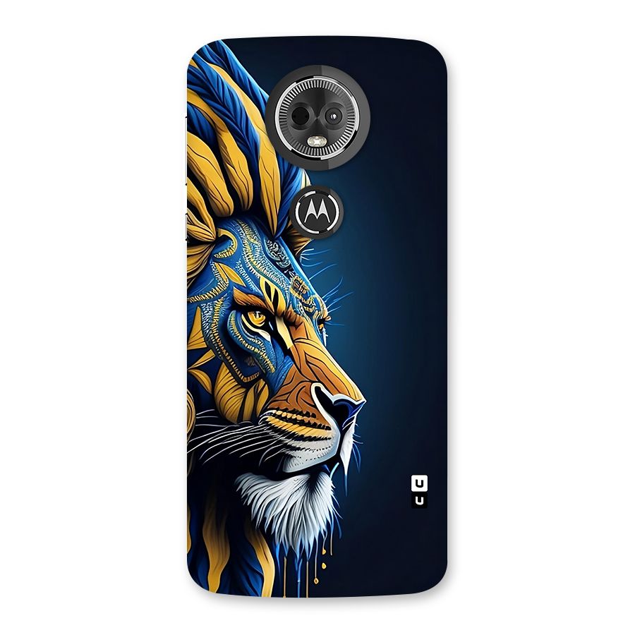 Premium Lion Abstract Side Art Back Case for Moto E5 Plus