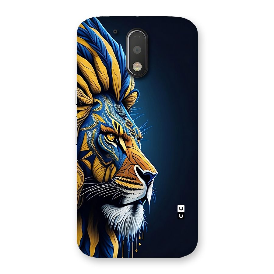 Premium Lion Abstract Side Art Back Case for Moto G4 Plus