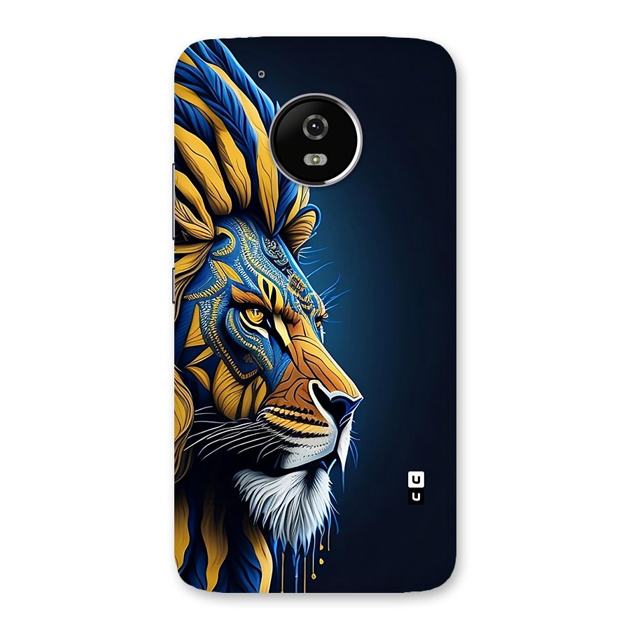 Premium Lion Abstract Side Art Back Case for Moto G5