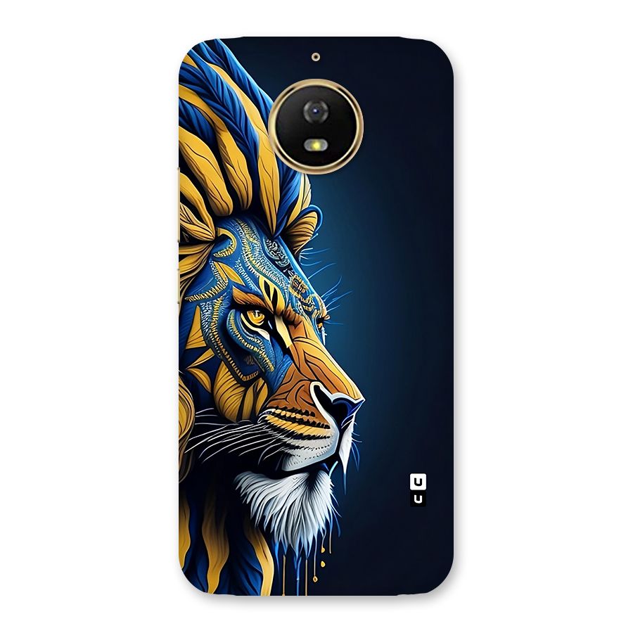 Premium Lion Abstract Side Art Back Case for Moto G5s