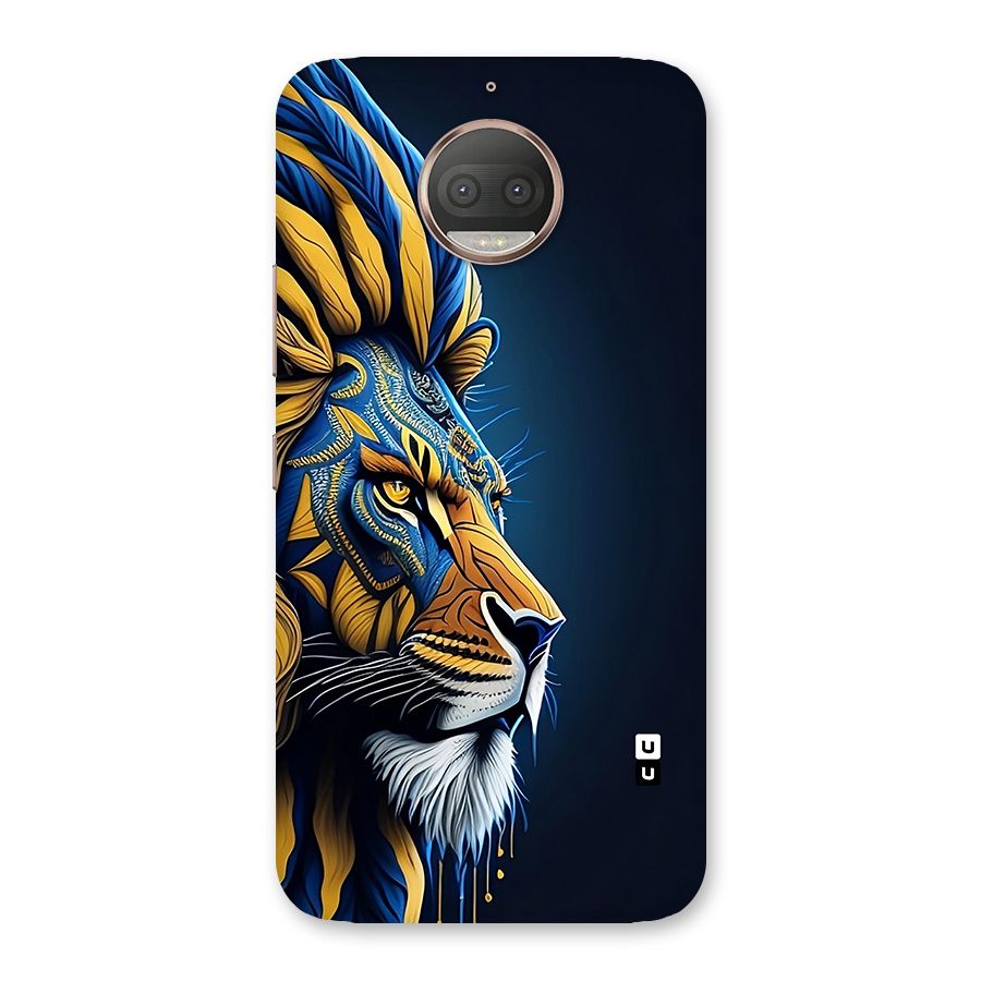 Premium Lion Abstract Side Art Back Case for Moto G5s Plus