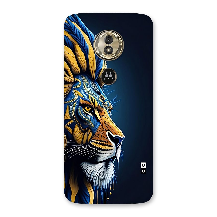 Premium Lion Abstract Side Art Back Case for Moto G6 Play