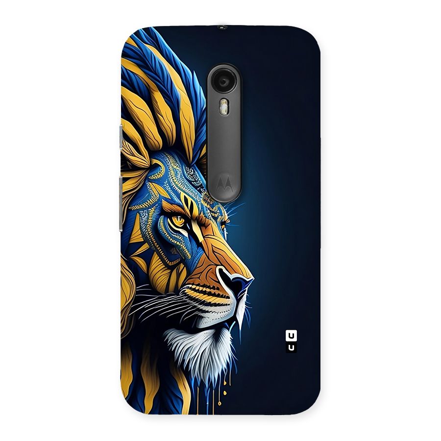 Premium Lion Abstract Side Art Back Case for Moto G Turbo