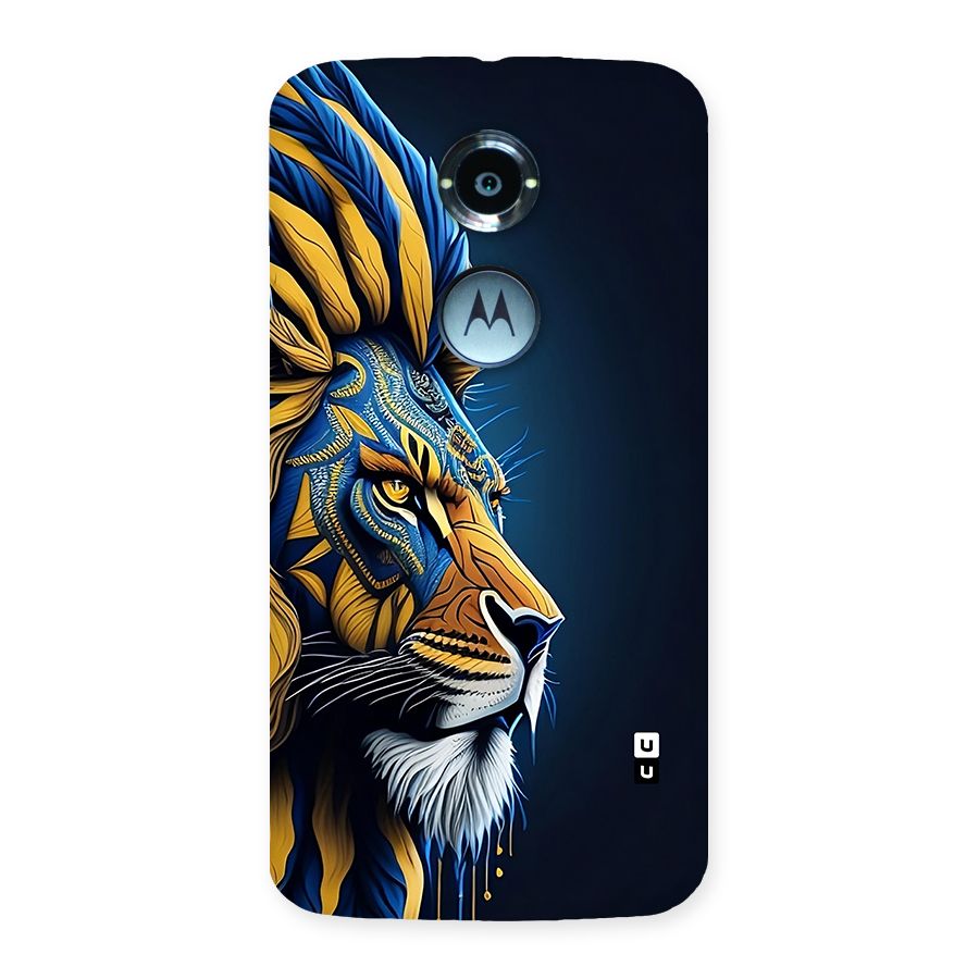 Premium Lion Abstract Side Art Back Case for Moto X2