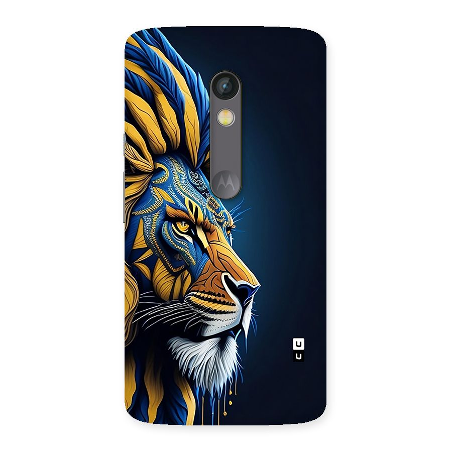 Premium Lion Abstract Side Art Back Case for Moto X Play