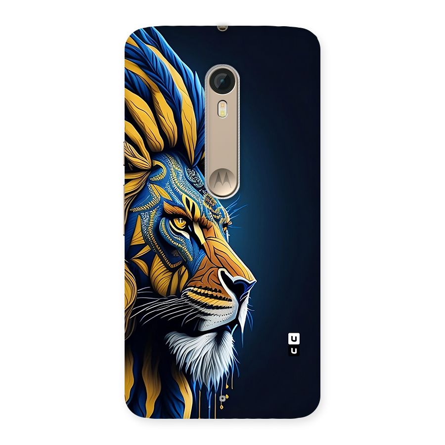 Premium Lion Abstract Side Art Back Case for Moto X Style