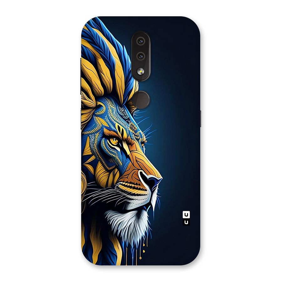 Premium Lion Abstract Side Art Back Case for Nokia 4.2