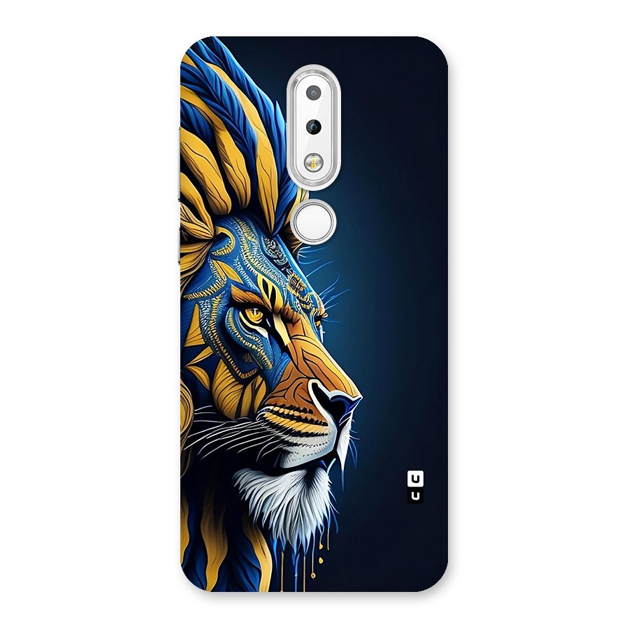 Premium Lion Abstract Side Art Back Case for Nokia 6.1 Plus