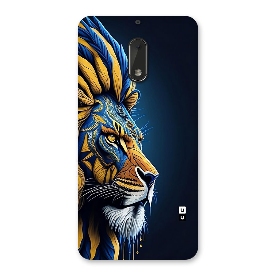 Premium Lion Abstract Side Art Back Case for Nokia 6