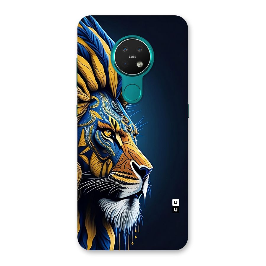Premium Lion Abstract Side Art Back Case for Nokia 7.2