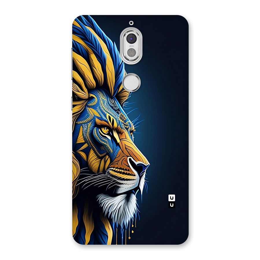 Premium Lion Abstract Side Art Back Case for Nokia 7
