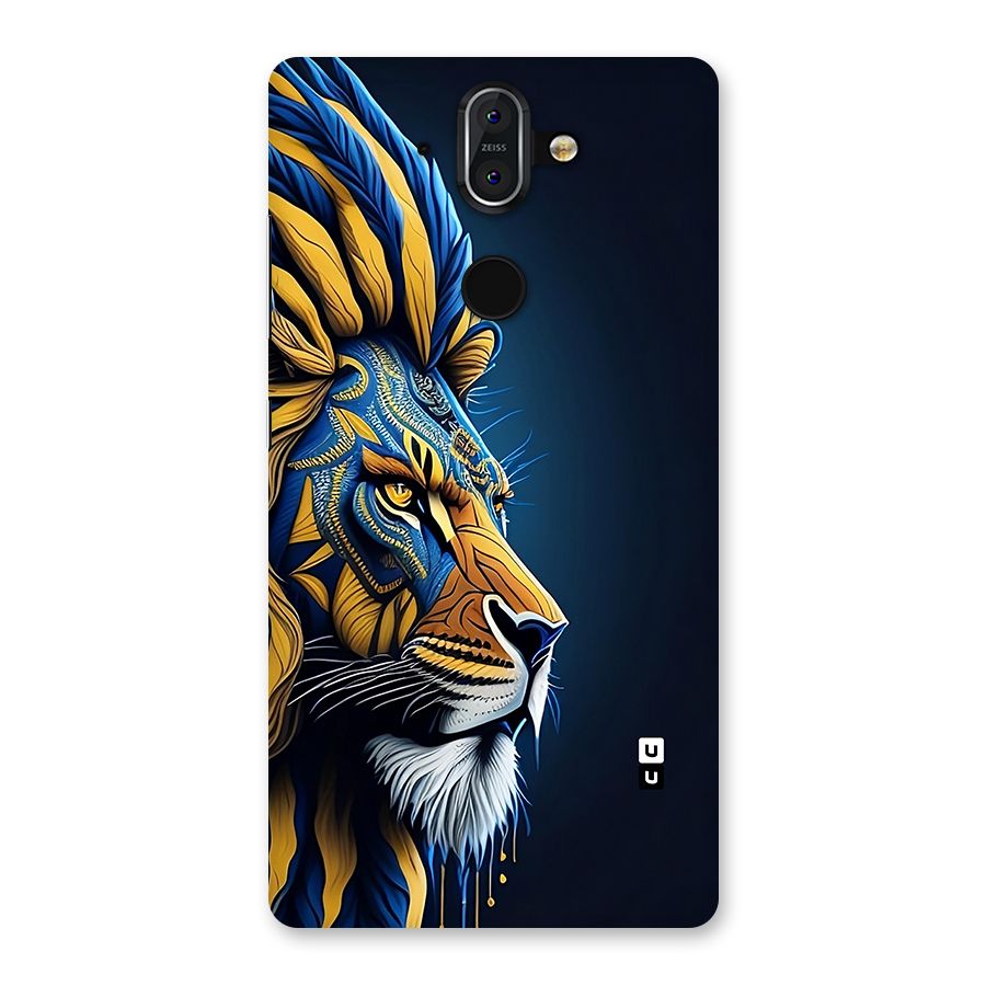 Premium Lion Abstract Side Art Back Case for Nokia 8 Sirocco