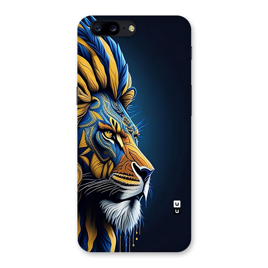Premium Lion Abstract Side Art Back Case for OnePlus 5