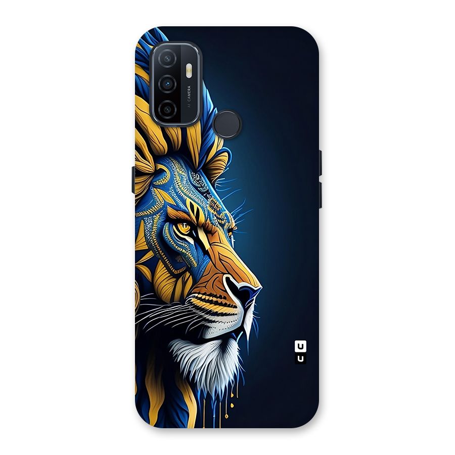 Premium Lion Abstract Side Art Back Case for Oppo A32