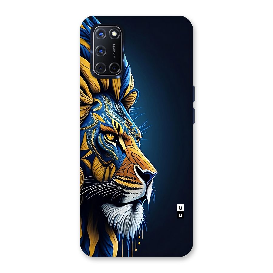 Premium Lion Abstract Side Art Back Case for Oppo A52