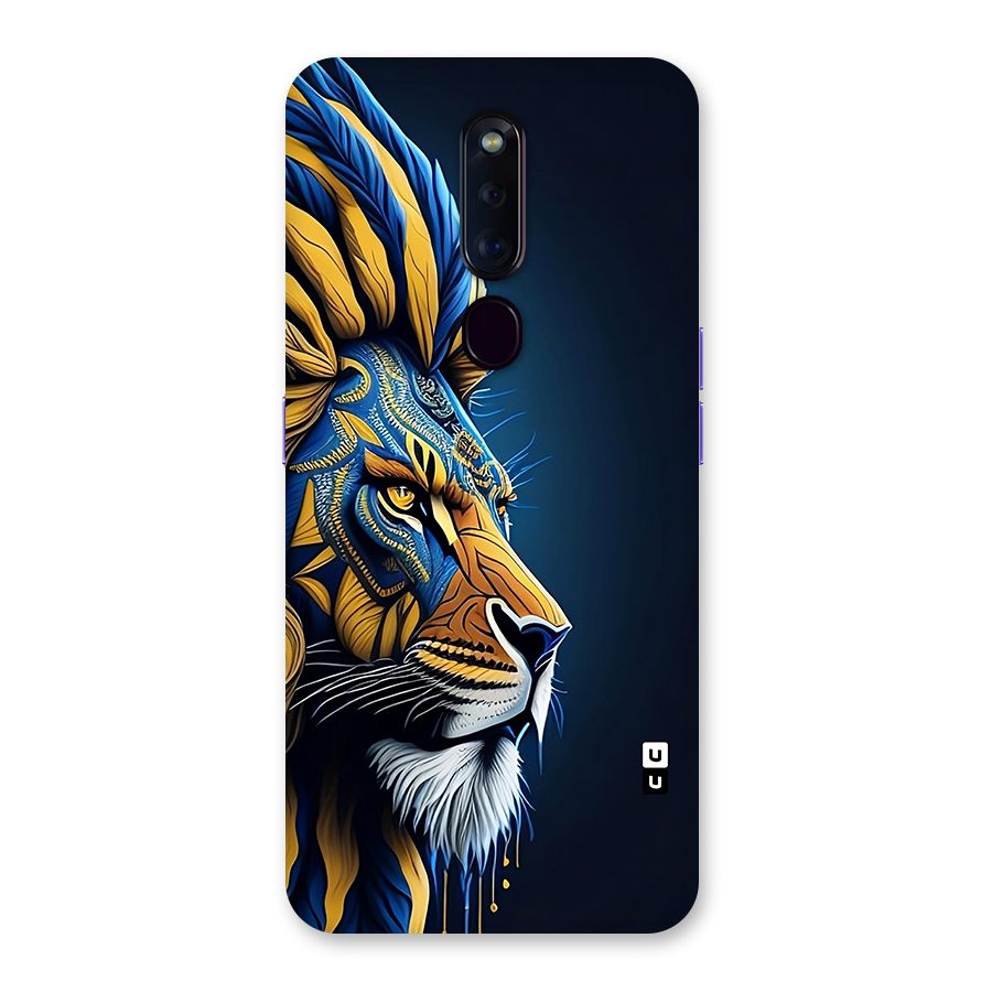 Premium Lion Abstract Side Art Back Case for Oppo F11 Pro