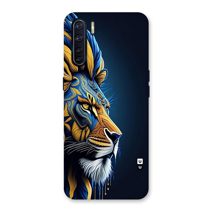 Premium Lion Abstract Side Art Back Case for Oppo F15
