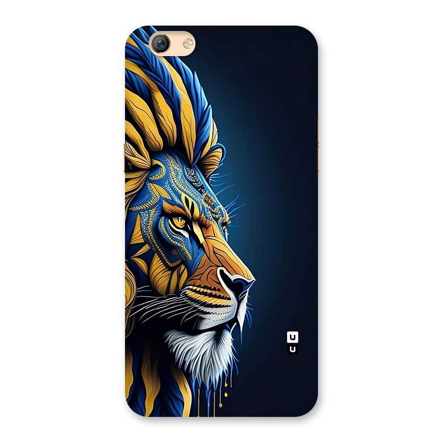 Premium Lion Abstract Side Art Back Case for Oppo F3 Plus