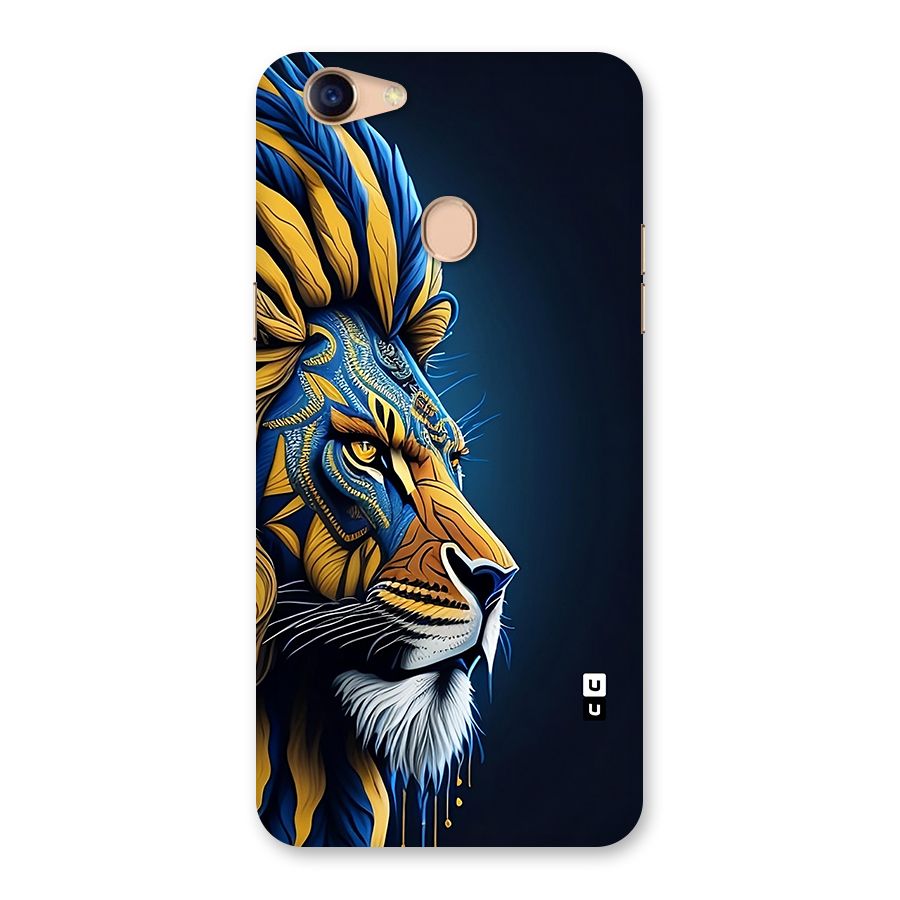 Premium Lion Abstract Side Art Back Case for Oppo F5 Youth