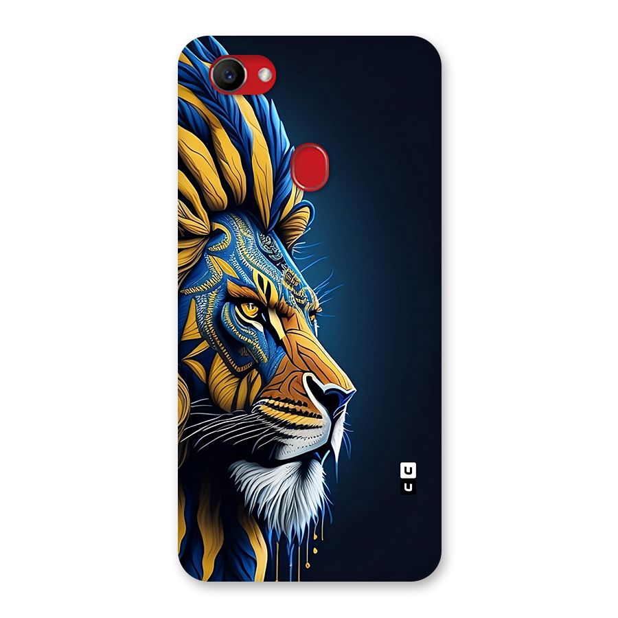 Premium Lion Abstract Side Art Back Case for Oppo F7