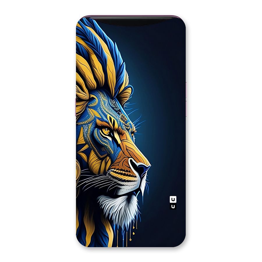 Premium Lion Abstract Side Art Back Case for Oppo Find X