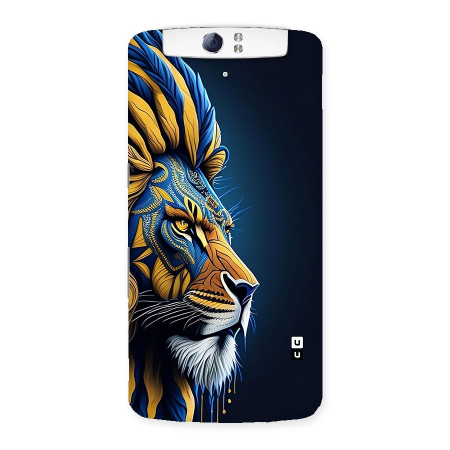 Premium Lion Abstract Side Art Back Case for Oppo N1