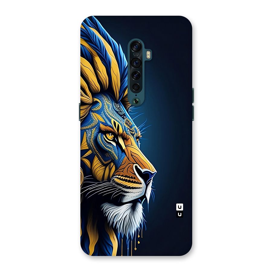 Premium Lion Abstract Side Art Back Case for Oppo Reno2