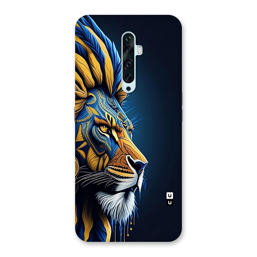 Premium Lion Abstract Side Art Back Case for Oppo Reno2 Z