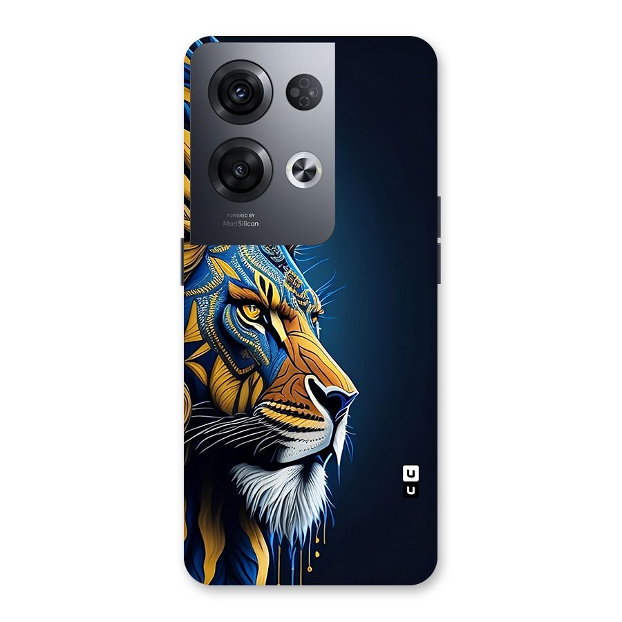 Premium Lion Abstract Side Art Back Case for Oppo Reno8 Pro 5G