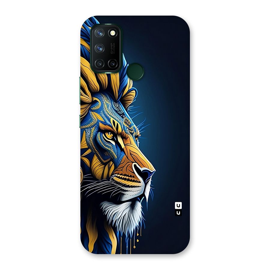 Premium Lion Abstract Side Art Back Case for Realme 7i