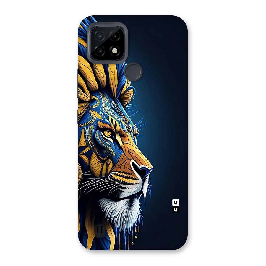 Premium Lion Abstract Side Art Back Case for Realme C21
