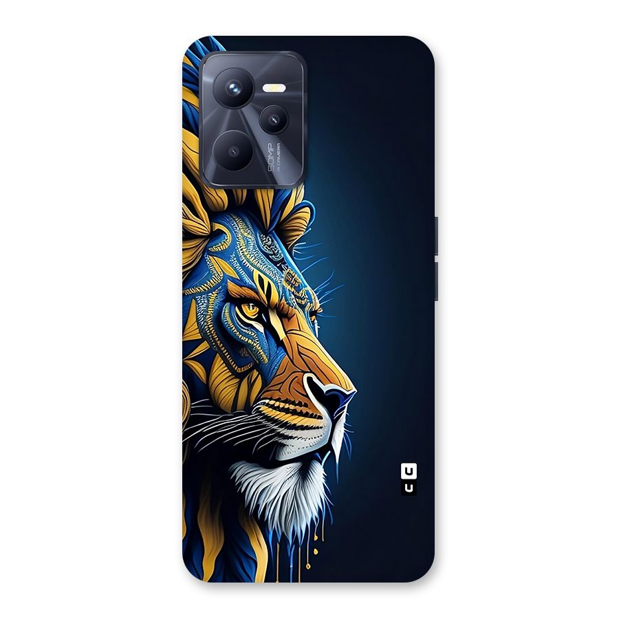 Premium Lion Abstract Side Art Back Case for Realme C35