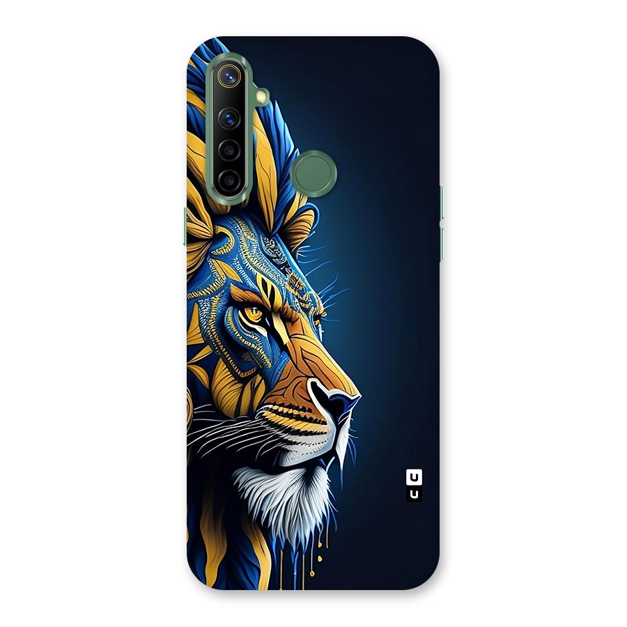 Premium Lion Abstract Side Art Back Case for Realme Narzo 10