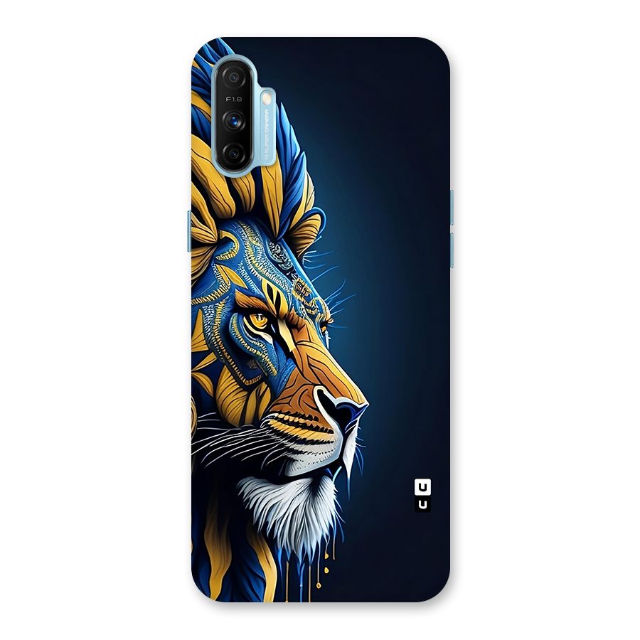 Premium Lion Abstract Side Art Back Case for Realme Narzo 20A