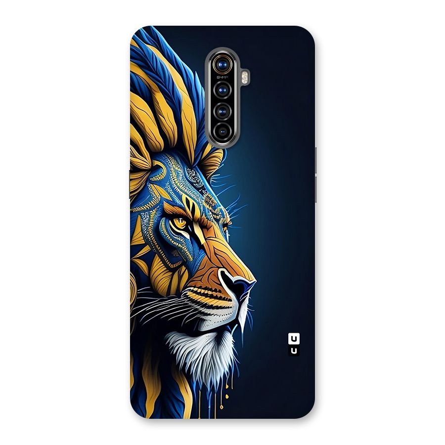 Premium Lion Abstract Side Art Back Case for Realme X2 Pro