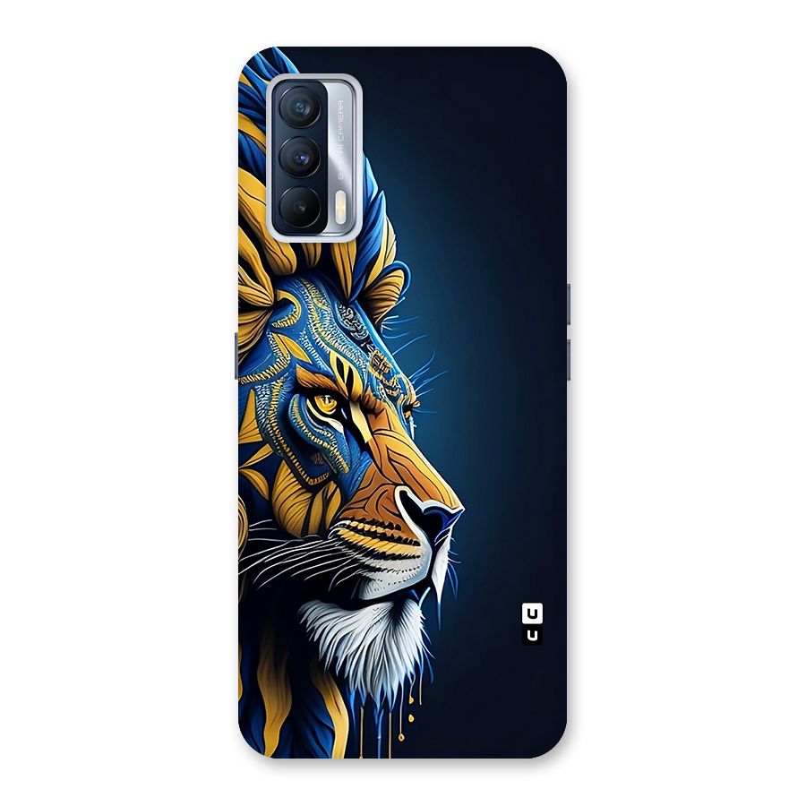 Premium Lion Abstract Side Art Back Case for Realme X7
