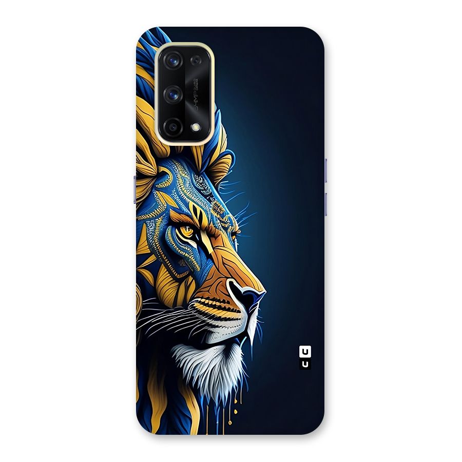 Premium Lion Abstract Side Art Glass Back Case for Realme X7 Pro