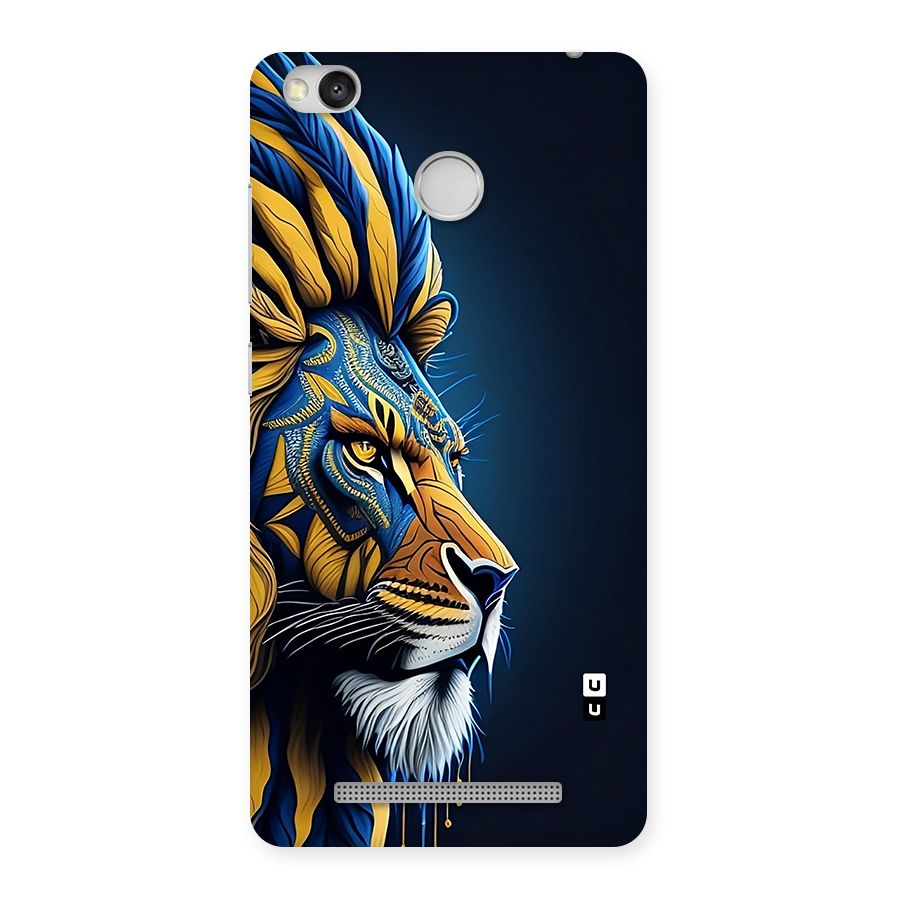 Premium Lion Abstract Side Art Back Case for Redmi 3S Prime