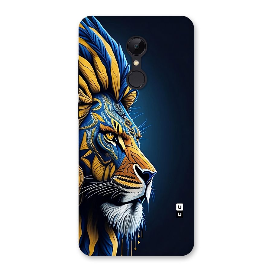 Premium Lion Abstract Side Art Back Case for Redmi 5