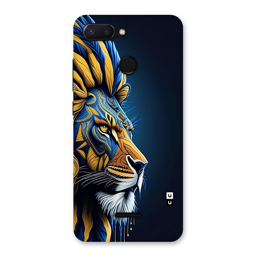 Premium Lion Abstract Side Art Back Case for Redmi 6