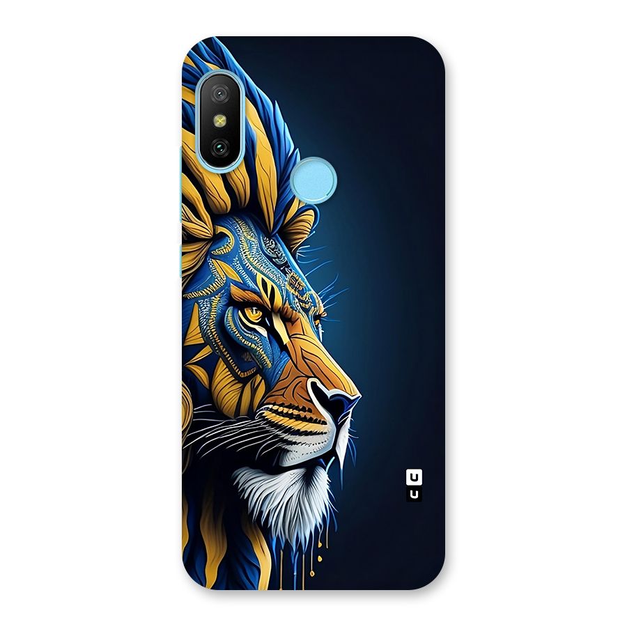 Premium Lion Abstract Side Art Back Case for Redmi 6 Pro