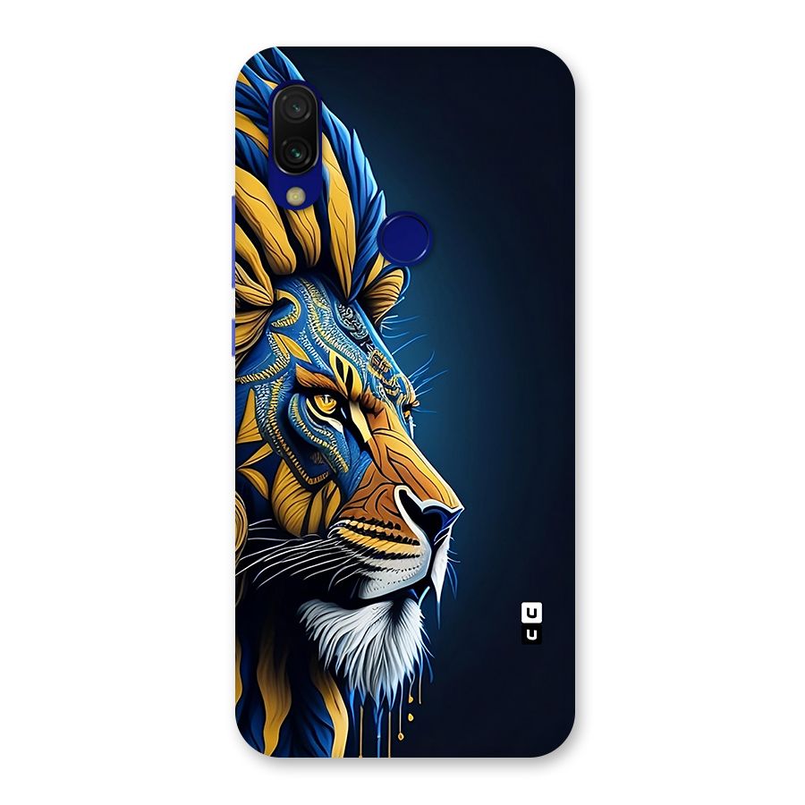 Premium Lion Abstract Side Art Back Case for Redmi 7