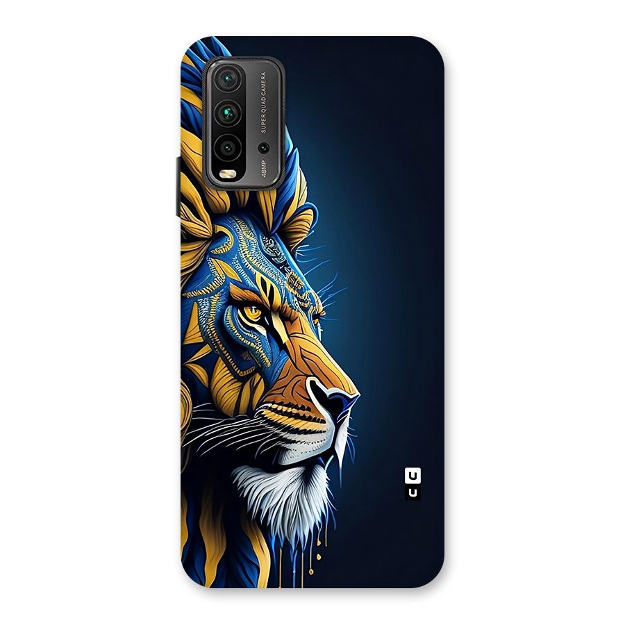 Premium Lion Abstract Side Art Back Case for Redmi 9 Power