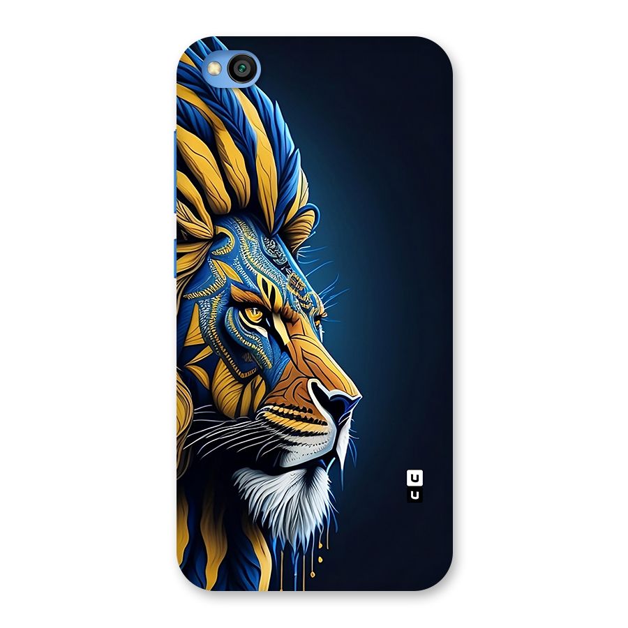 Premium Lion Abstract Side Art Back Case for Redmi Go