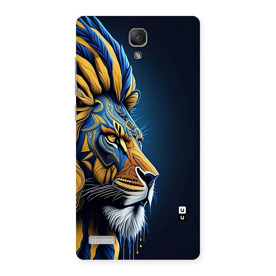 Premium Lion Abstract Side Art Back Case for Redmi Note 4